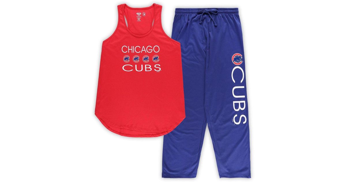 Concepts Sport Red, Royal Chicago Cubs Plus Size Meter Tank Top And ...