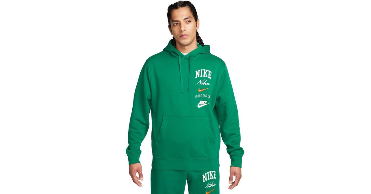 triple nike logo hoodie