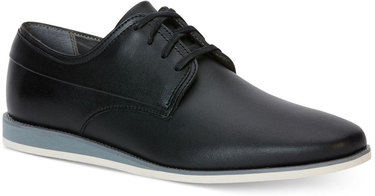 calvin klein men's kellen textured leather oxfords
