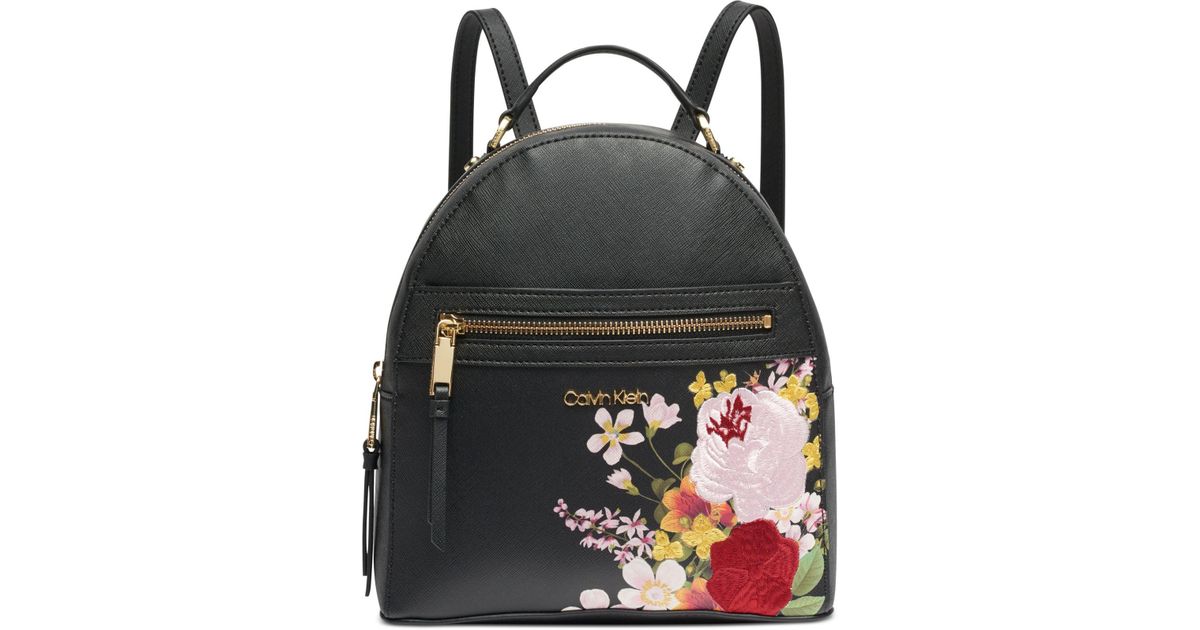 calvin klein floral backpack