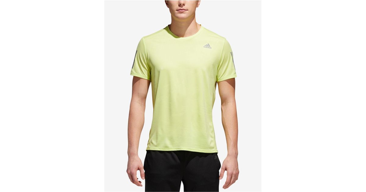 adidas Synthetic Response Climacool® Running Tshirt in Yellow for Men