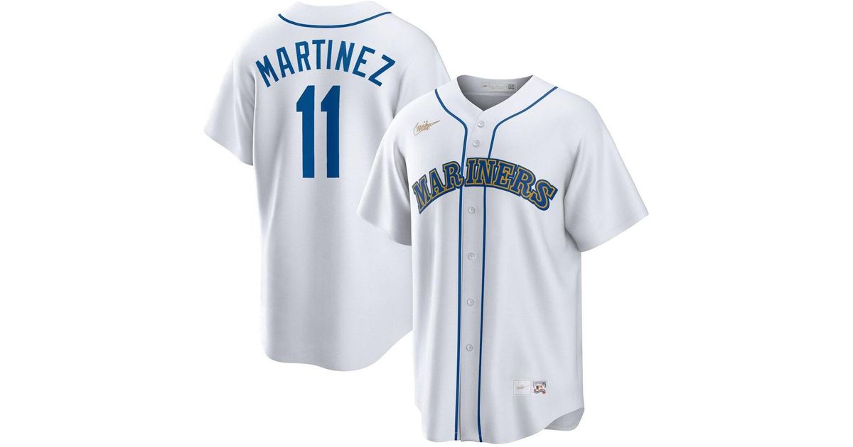 Nike Synthetic Edgar Martinez White Seattle Mariners Home Cooperstown