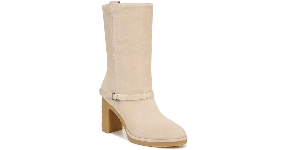 Franco Sarto Paxton Mid Shaft Boots in White | Lyst