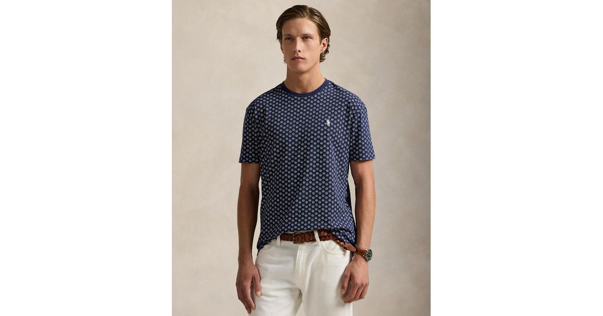 Polo Ralph Lauren Classic-fit Thistle-print Jersey T-shirt