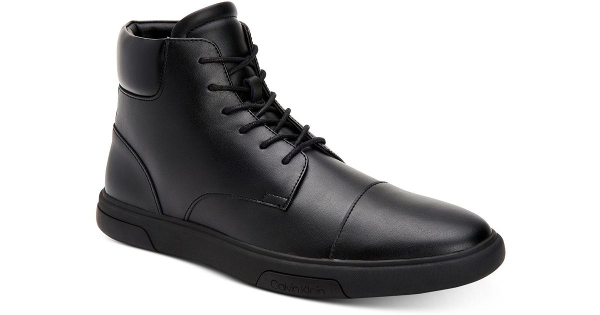 calvin klein black high tops