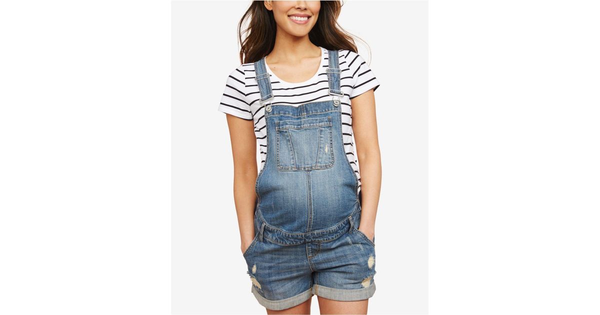 maternity jean jumpsuit