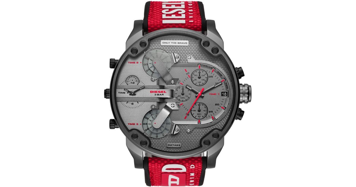 diesel watch mr daddy 2.0 red