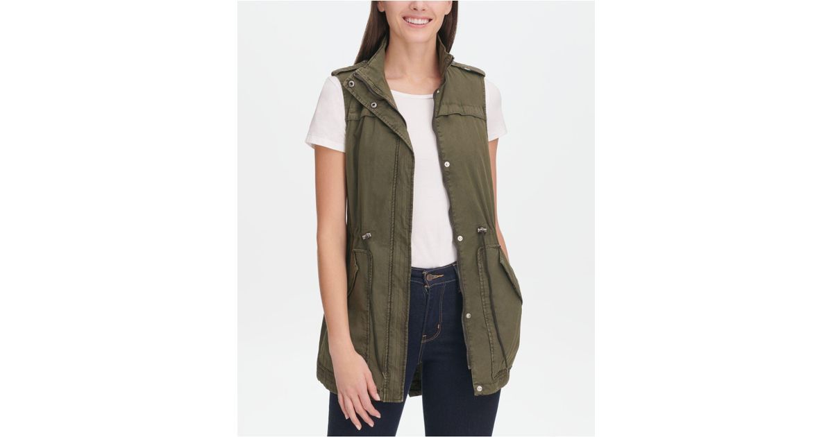 levi's drawstring utility vest