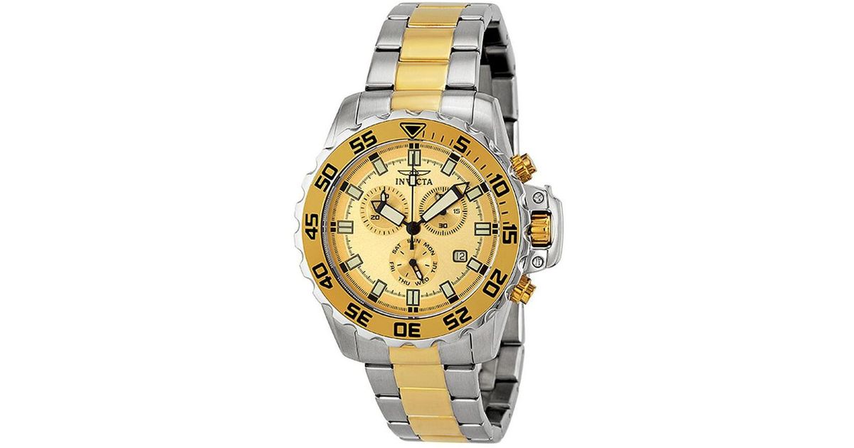 INVICTA WATCH 13626 Pro Diver Quartz Chronograph Dial Watch in Metallic ...