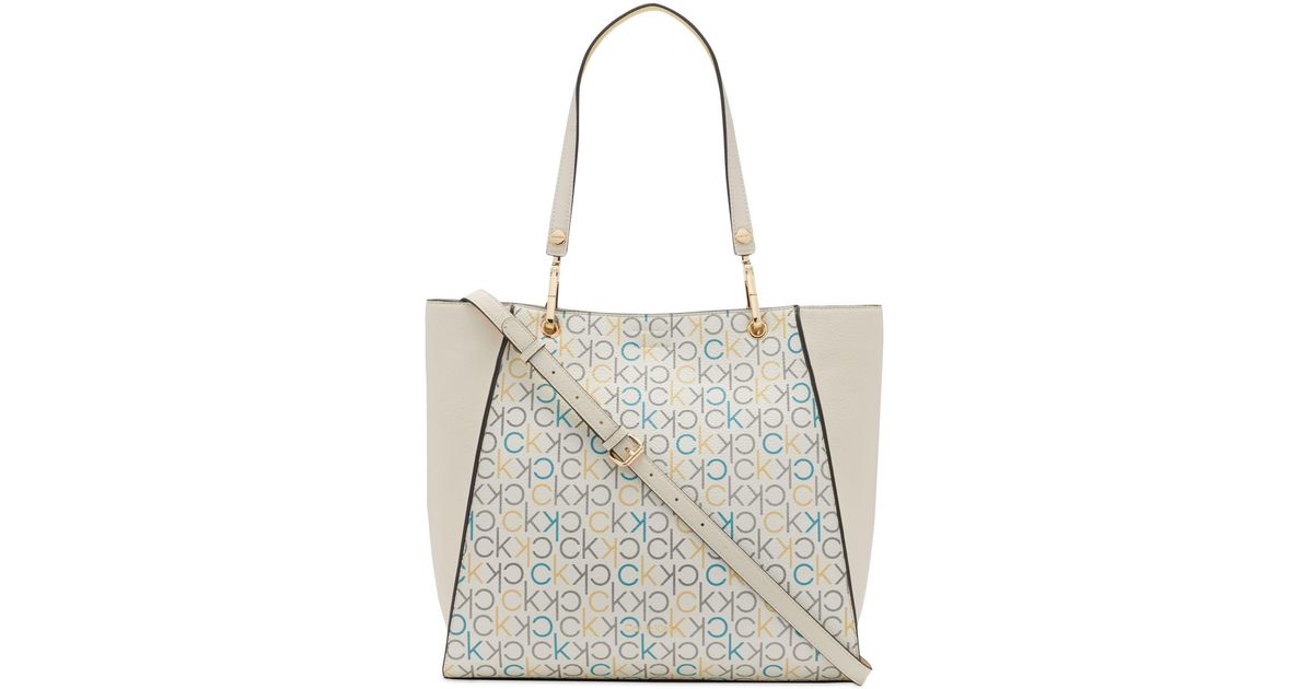 Calvin Klein Reyna Tote in White - Lyst