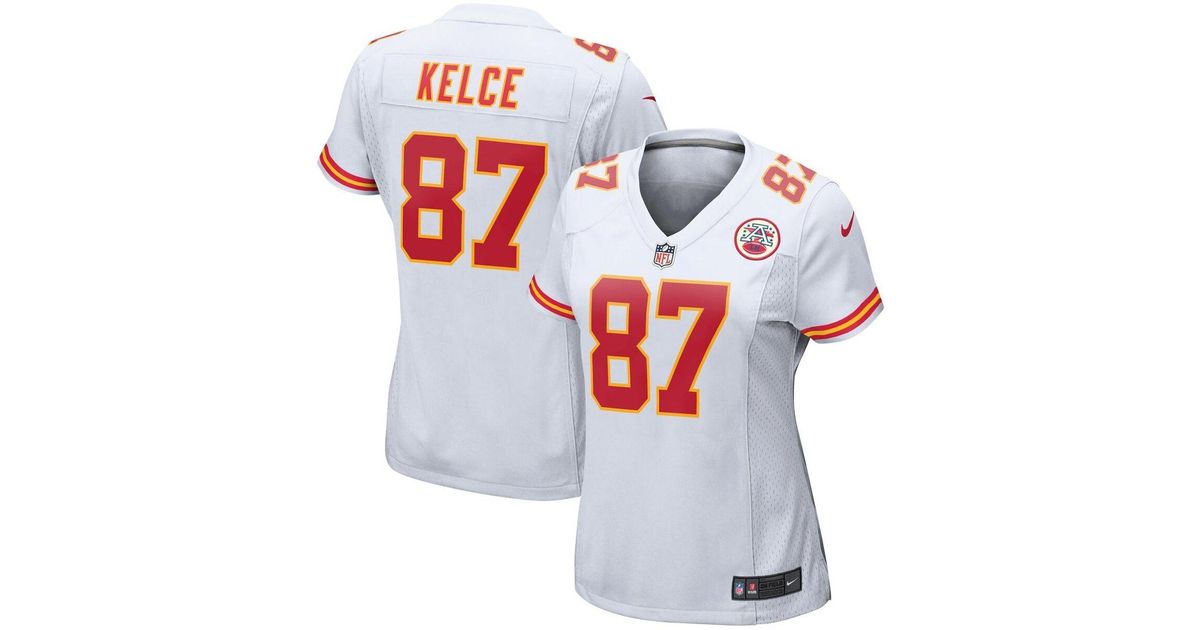 Nike Satin Travis Kelce White Kansas City Chiefs Player Game Jersey Lyst
