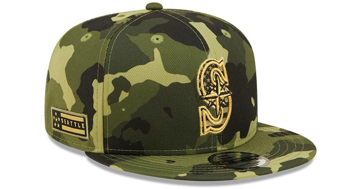 KTZ Synthetic Camo Seattle Mariners 2022 Armed Forces Day 9fifty