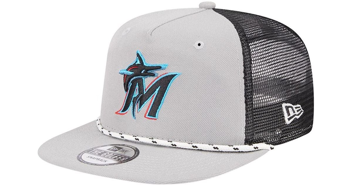 KTZ White And Light Blue Miami Marlins Spring Color Two-tone 59fifty Fitted  Hat for Men
