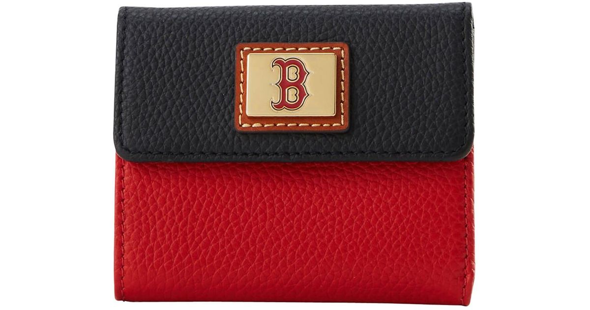 Dooney & Bourke Boston Sox Flap Cit Card Wallet in Red | Lyst