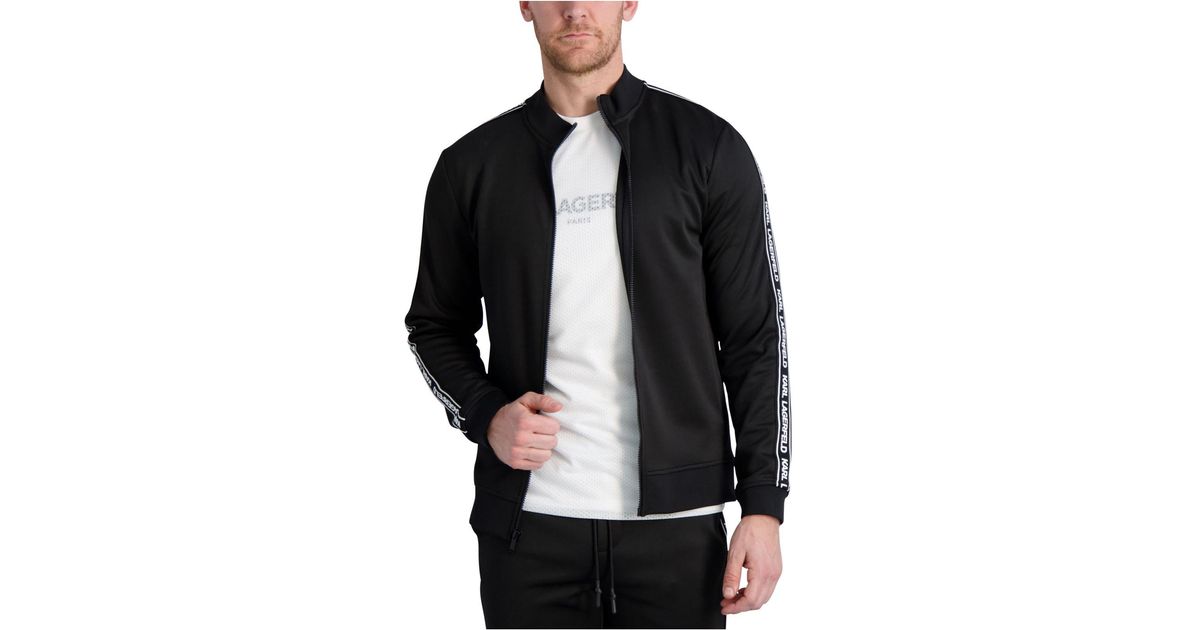 Karl Lagerfeld Regularfit Logotaped Fullzip Track Jacket, Created