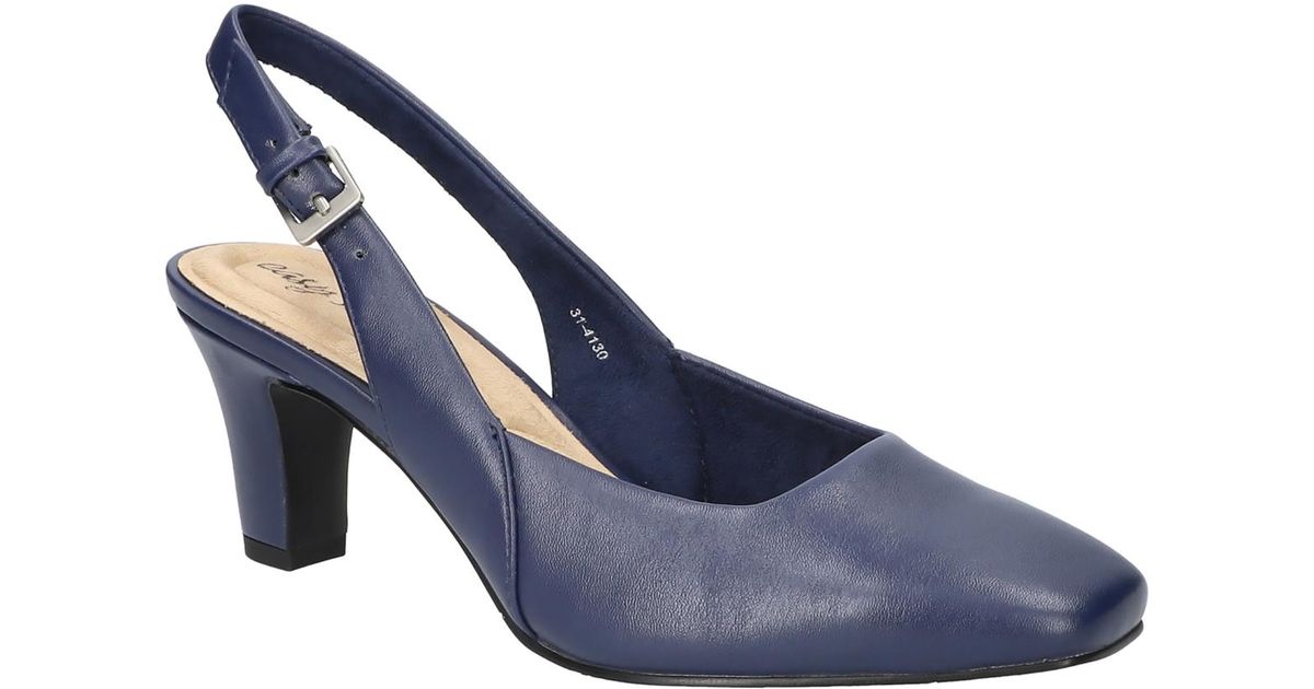 Easy Street Ritsa Square Toe Slingback Pumps in Blue | Lyst