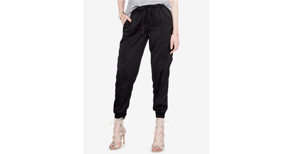 black drawstring cargo pants