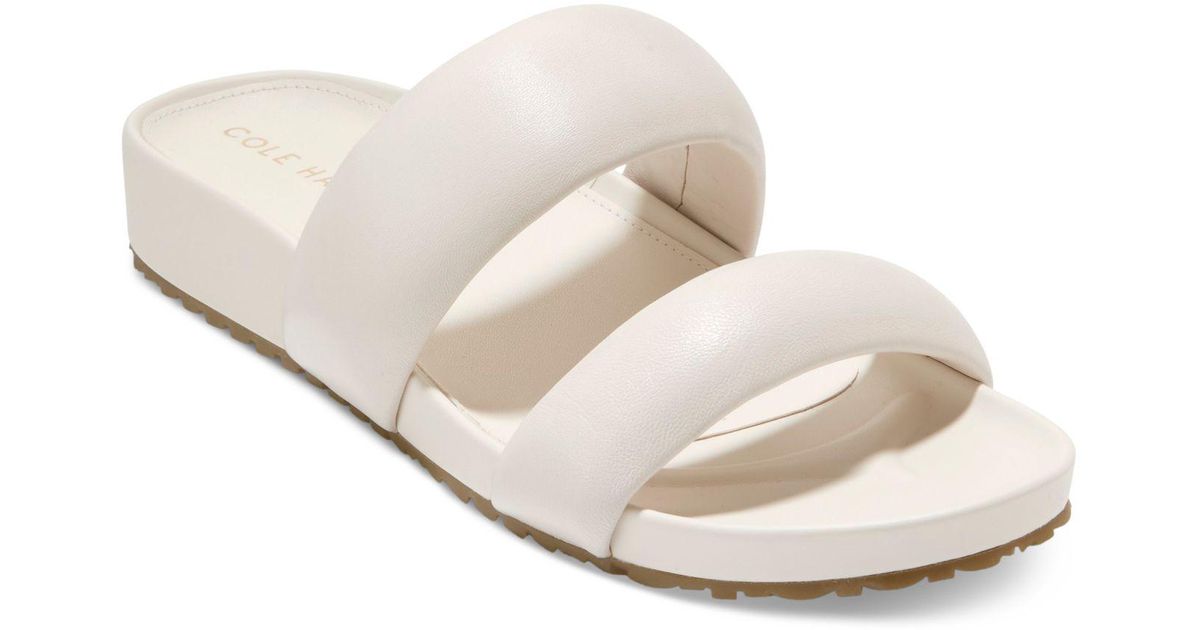 Cole Haan Mojave Double Band Slide Sandals in White Lyst