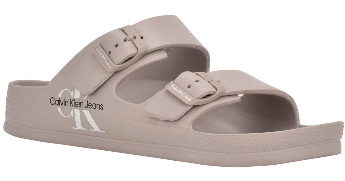 Calvin Klein Zion Sandals in Gray for Men Lyst