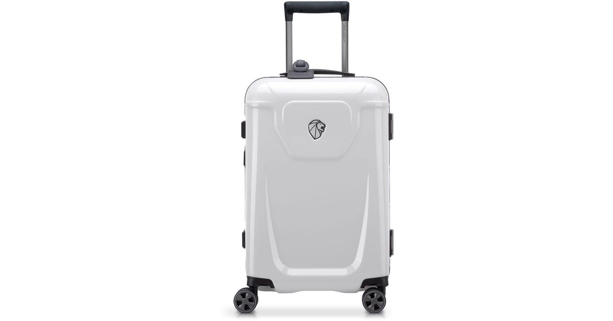 Delsey Peugeot Voyages 19" Carryon Spinner Suitcase in Gray Lyst