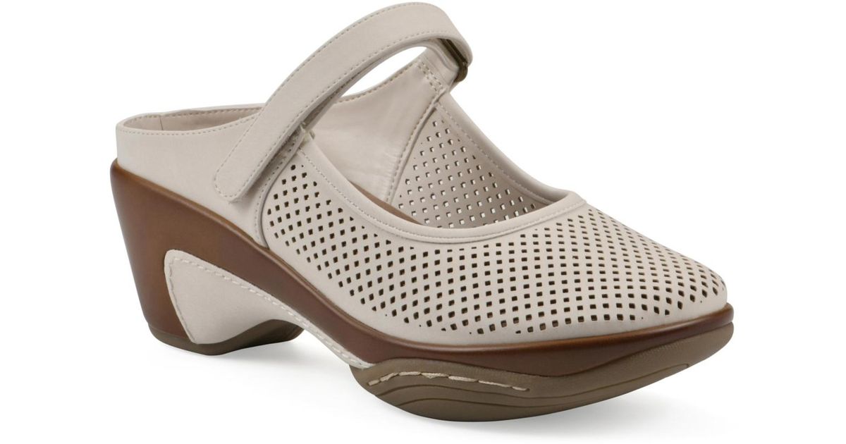 WHITE MOUNTAIN Vinto 2, Zoccoli Donna, Guscio d'uovo Scamosciato Liscio, 39 EU Larga