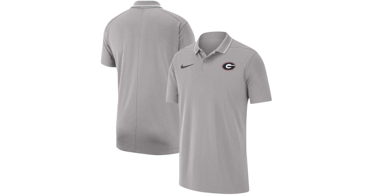 Nike Gray Bulldogs 2023 Coaches Performance Polo Shirt for Men
