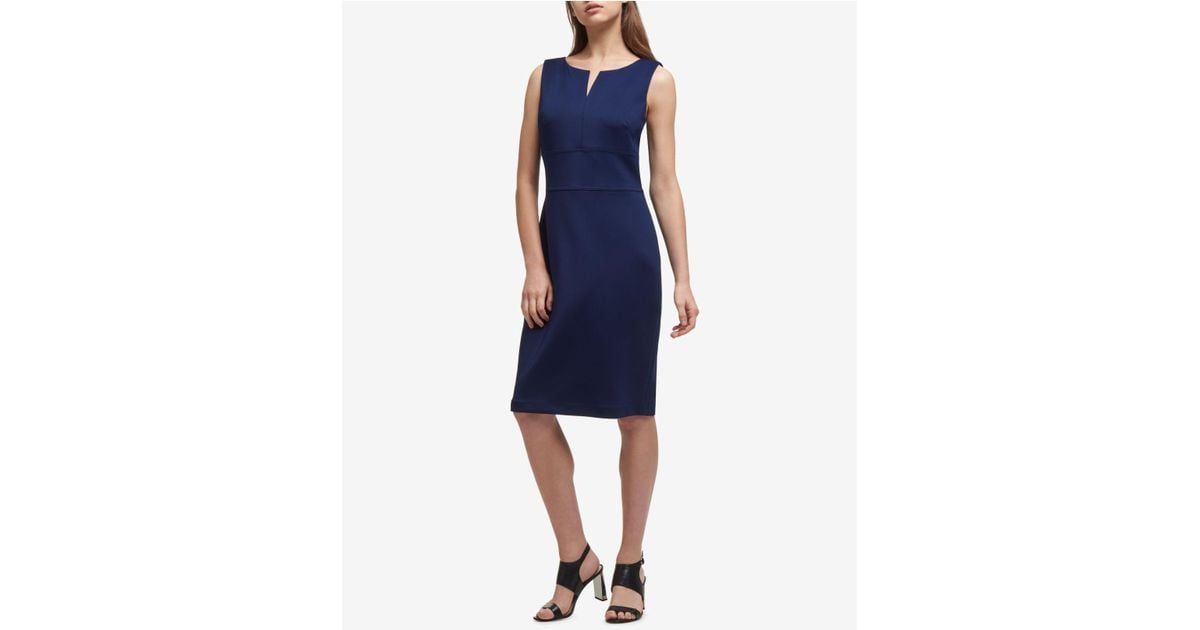 macys navy blue dress