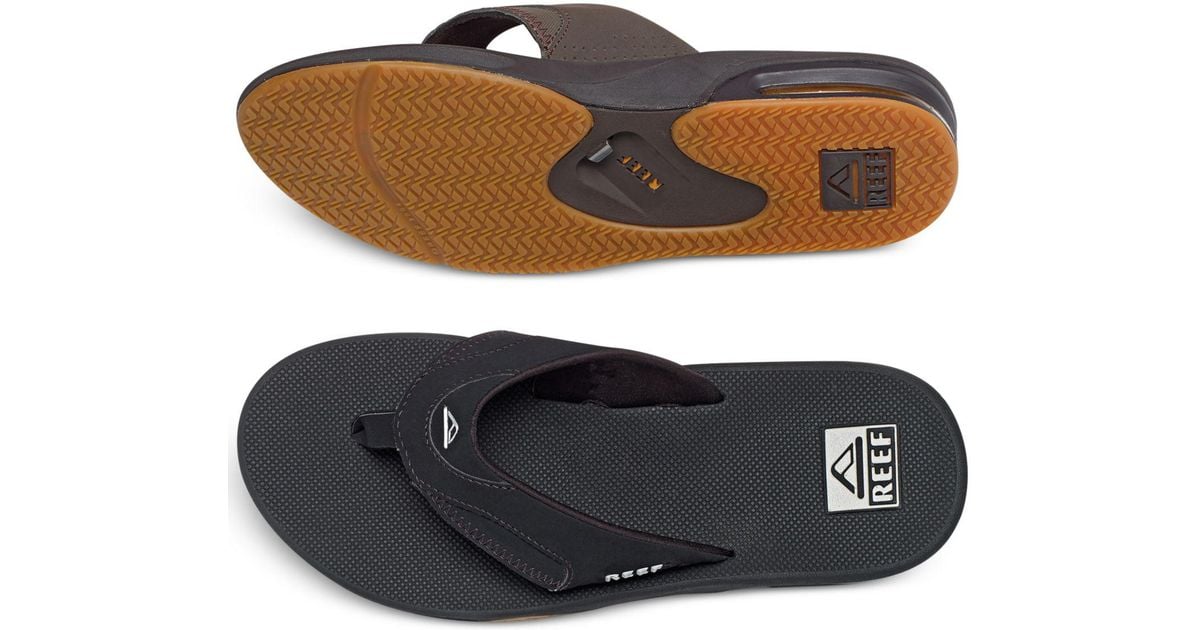 Reef Leather Fanning Thong Sandals With 