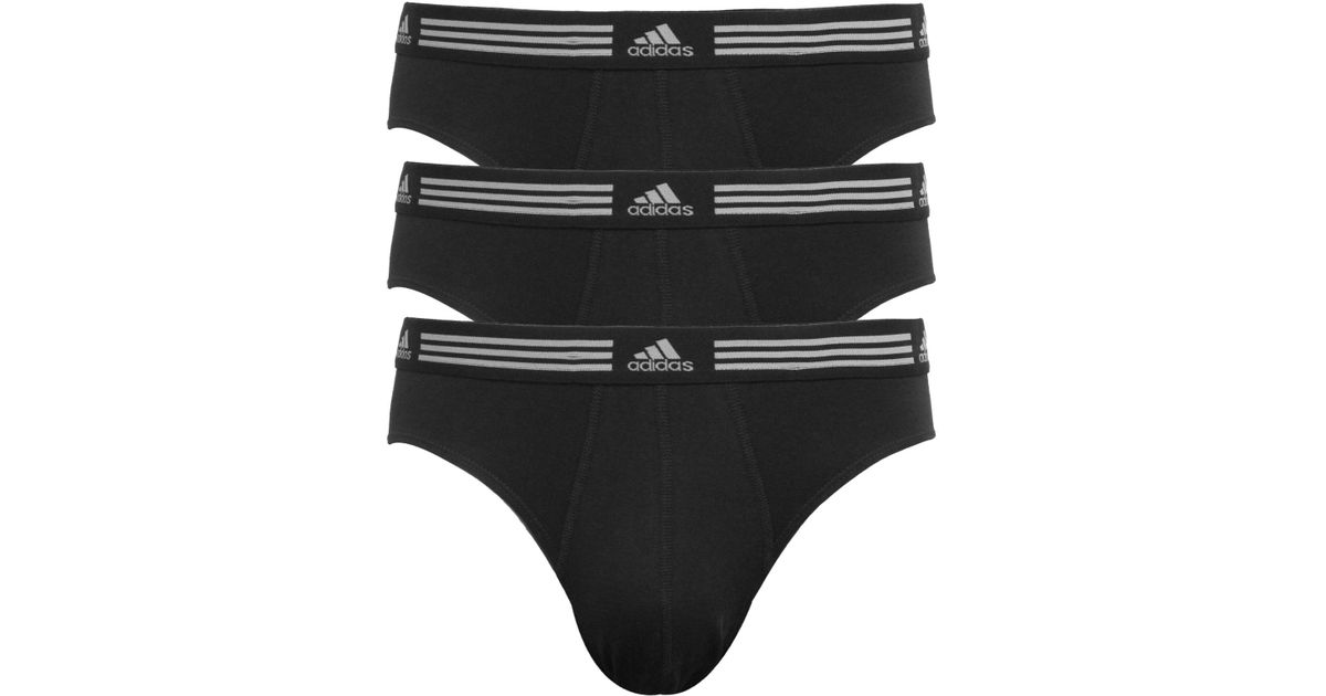 adidas Cotton Men's 3-pk. Athletic Stretch Briefs in Black for Men - Lyst
