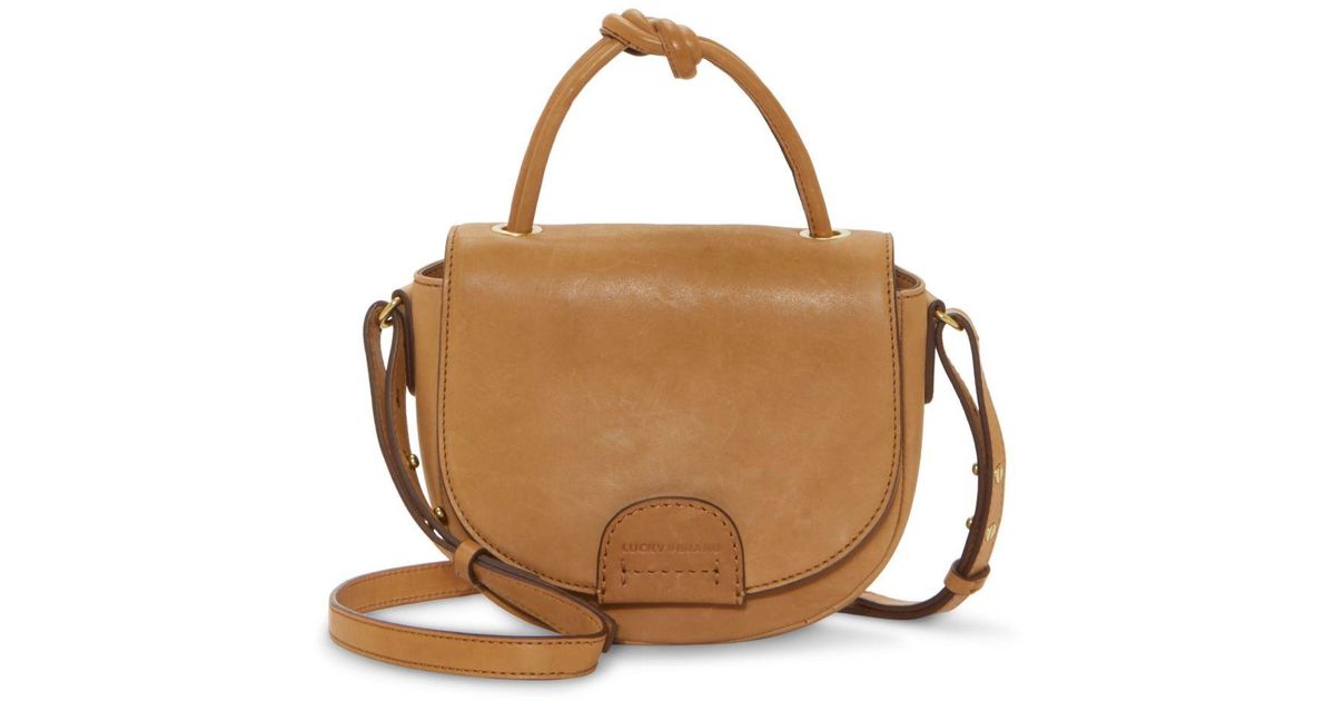Lucky Brand Emmy Leather Crossbody Handbag in Brown Lyst