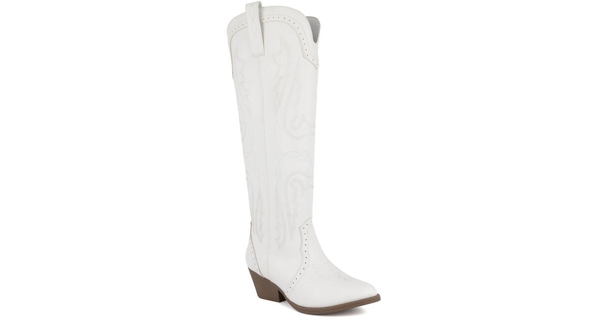 Sugar Tall Tam Western Pull On Boots in White Lyst