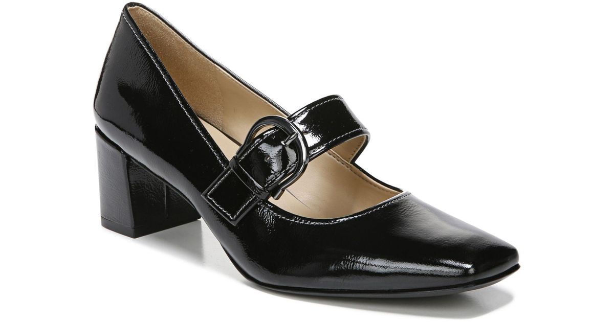 Naturalizer Leather Karissa Mary Jane Pumps in Black Patent (Black) - Lyst