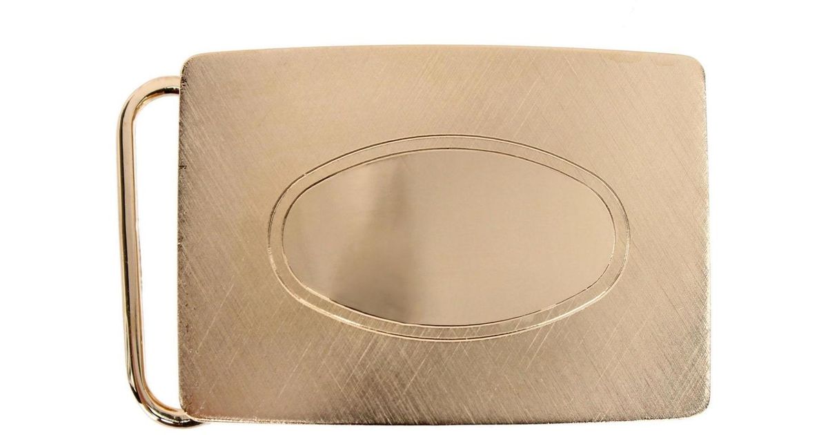 Trafalgar Oval Signet Brass Based Compression Belt Buckle in Natural ...