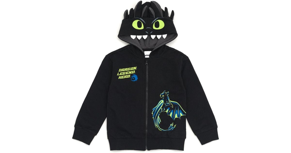 Toothness Dragon How To Train Your Dragon Toddler Boys Toothless Fleece Cosplay Hoodie ...