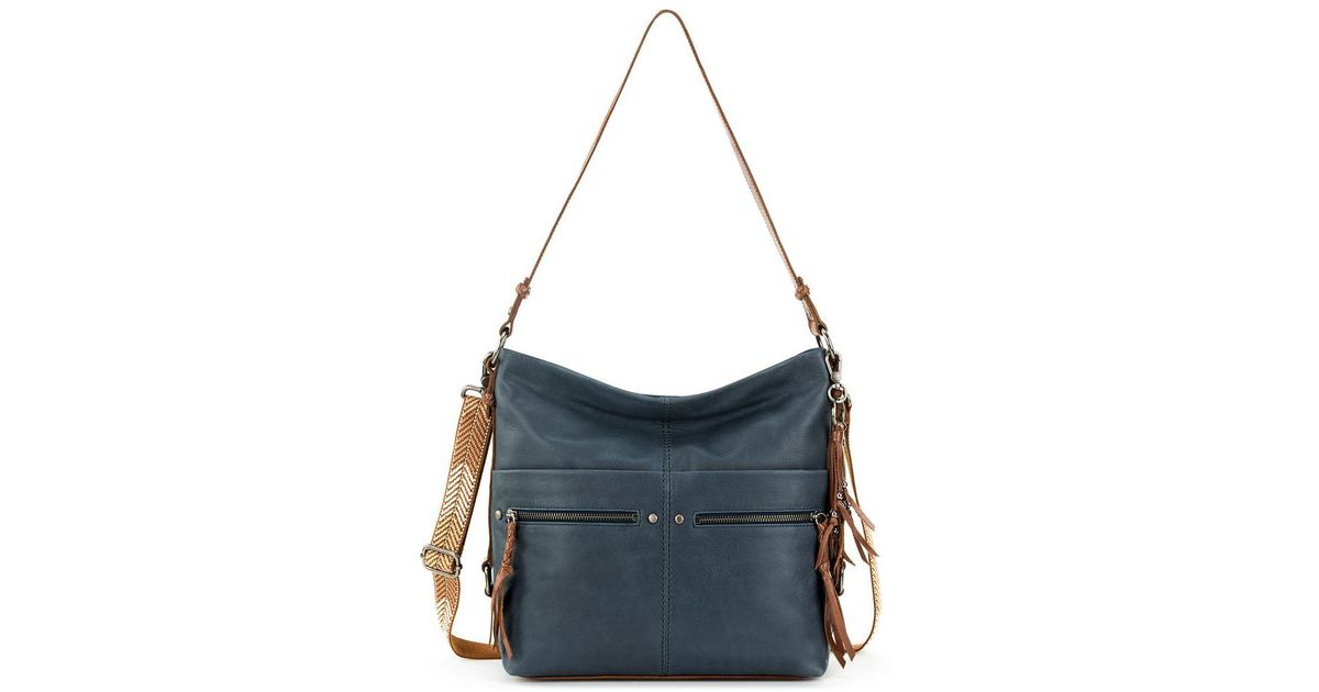 The Sak Ashland Leather Bucket Hobo in Indigo (Blue) Lyst
