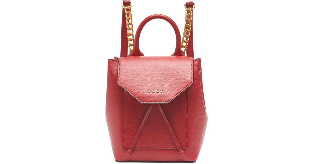 dkny red backpack