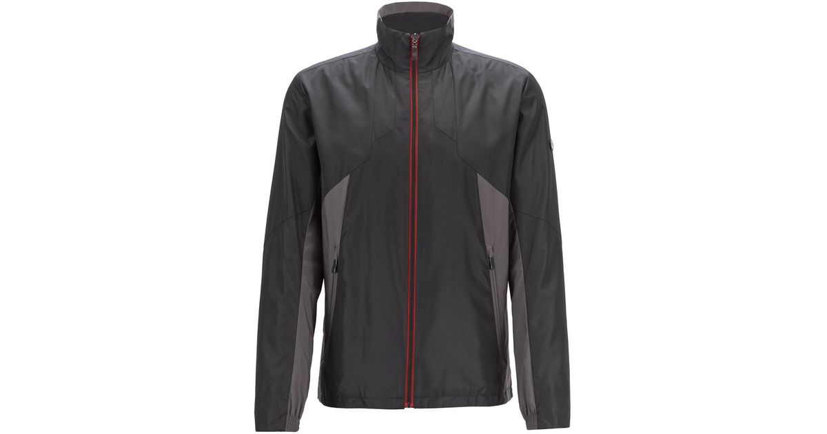 BOSS by HUGO BOSS Synthetic Link2 Water-repellent Jacket In  Micro-structured Dobby Fabric in Black for Men - Lyst