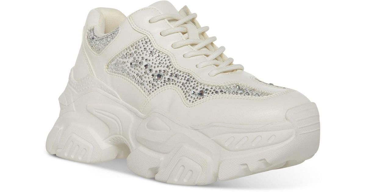 Madden Girl Tiffie Platform Laceup Sneakers in White Lyst