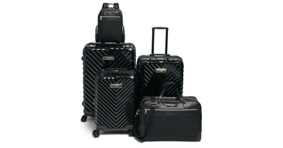 Karl Lagerfeld Karl Lagerfeld Chevron luggage Collection in Black Lyst