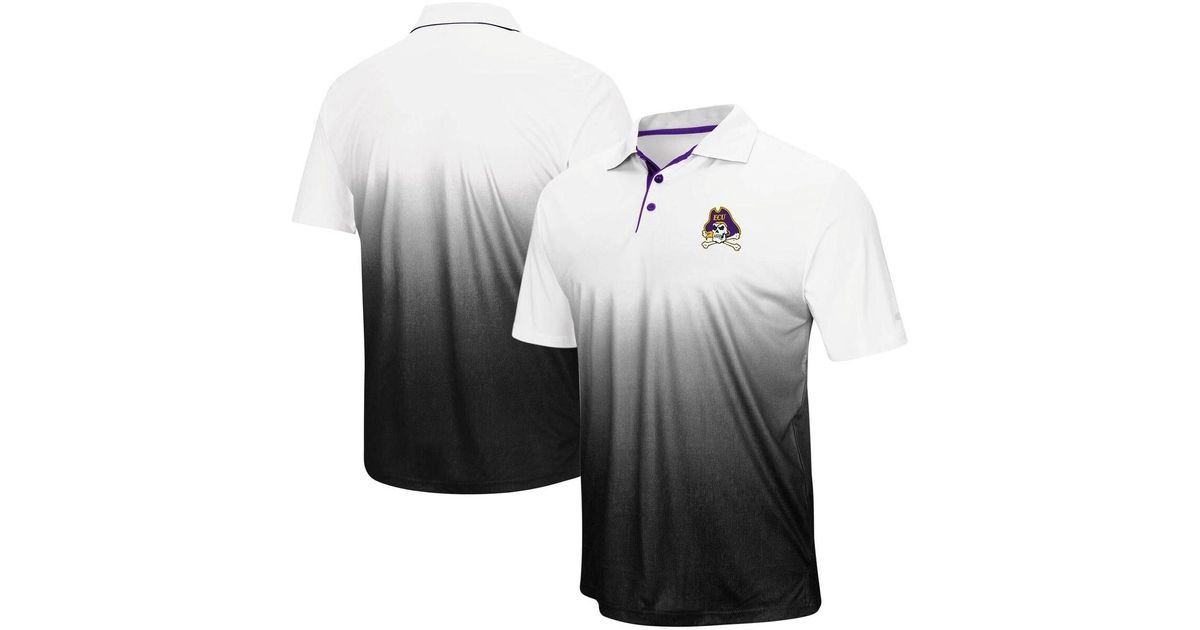 Colosseum Athletics Gray Ecu Pirates Magic Team Logo Polo Shirt for Men ...