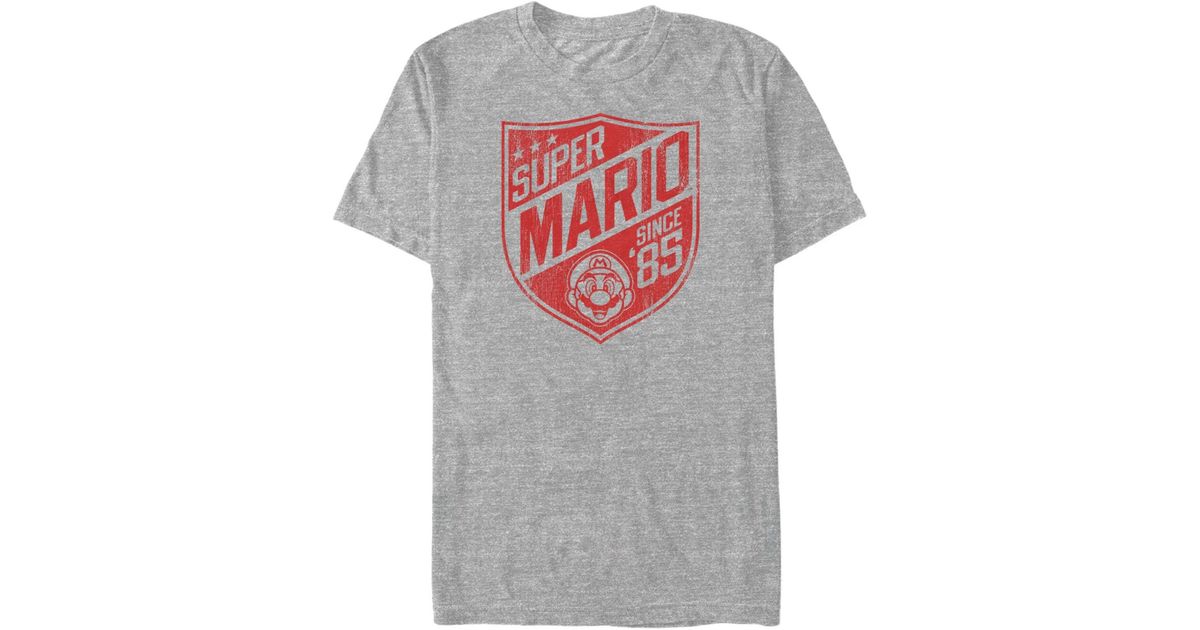 Fifth Sun Nintendo Super Mario Since '85 Shield Logo Short Sleeve T ...