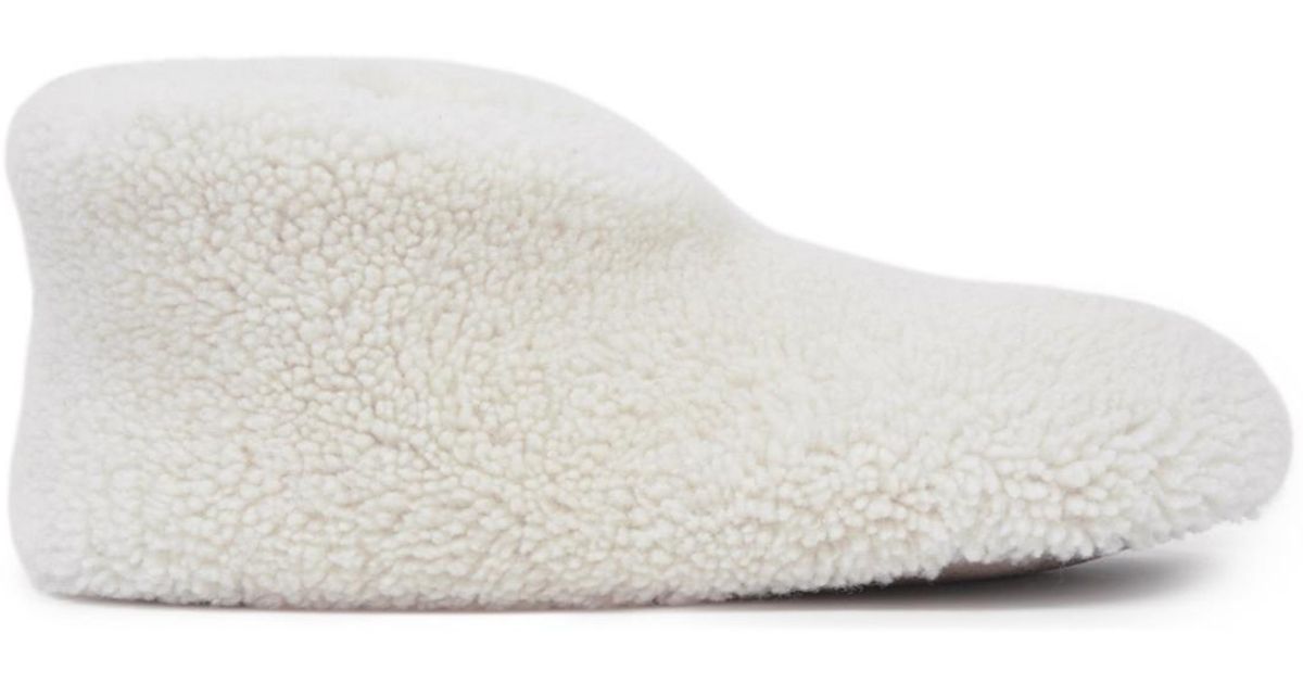 Bootee Celtic & Co. Teddy Soft Sole Bootee Slipper in White | Lyst