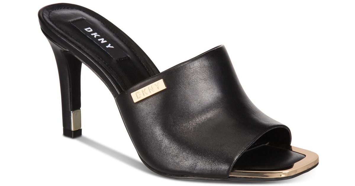 dkny black sandals
