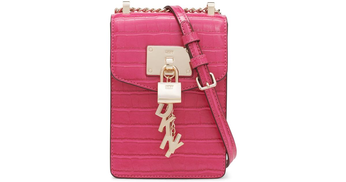 DKNY Elissa North South Crossbody Bag in Electric Pink (Pink) Lyst