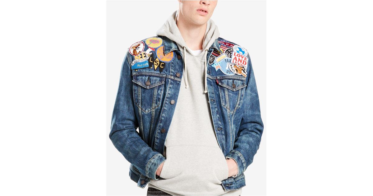 levis denim jacket with patches