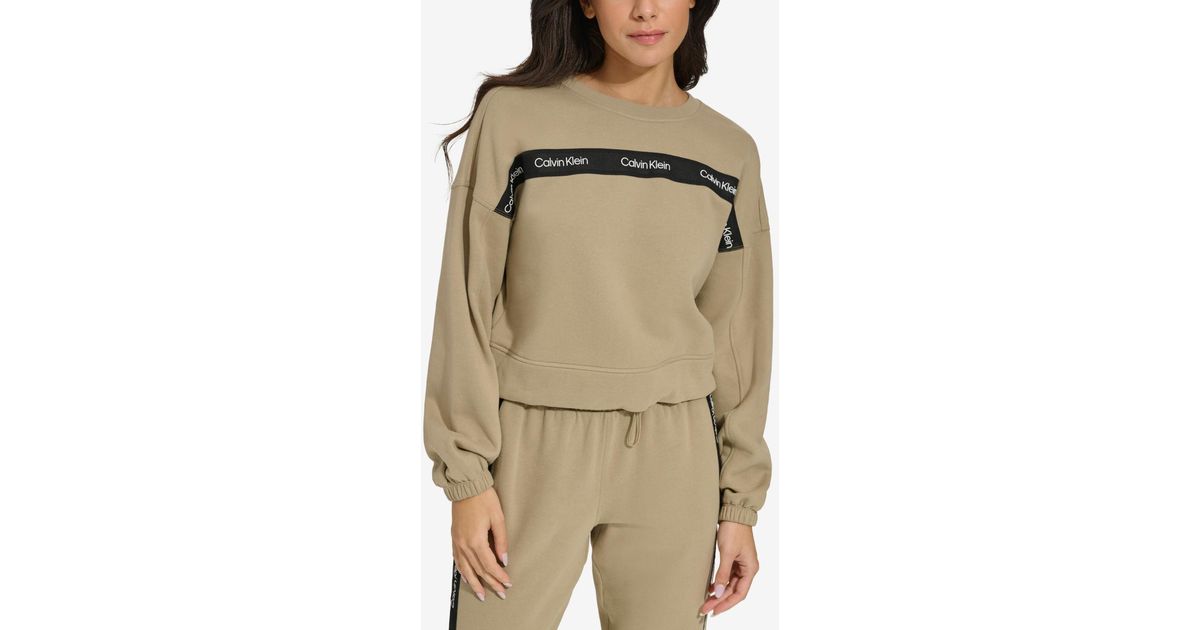 Calvin Klein Women's Bungee-Hem Cropped Pullover Top - Macy's