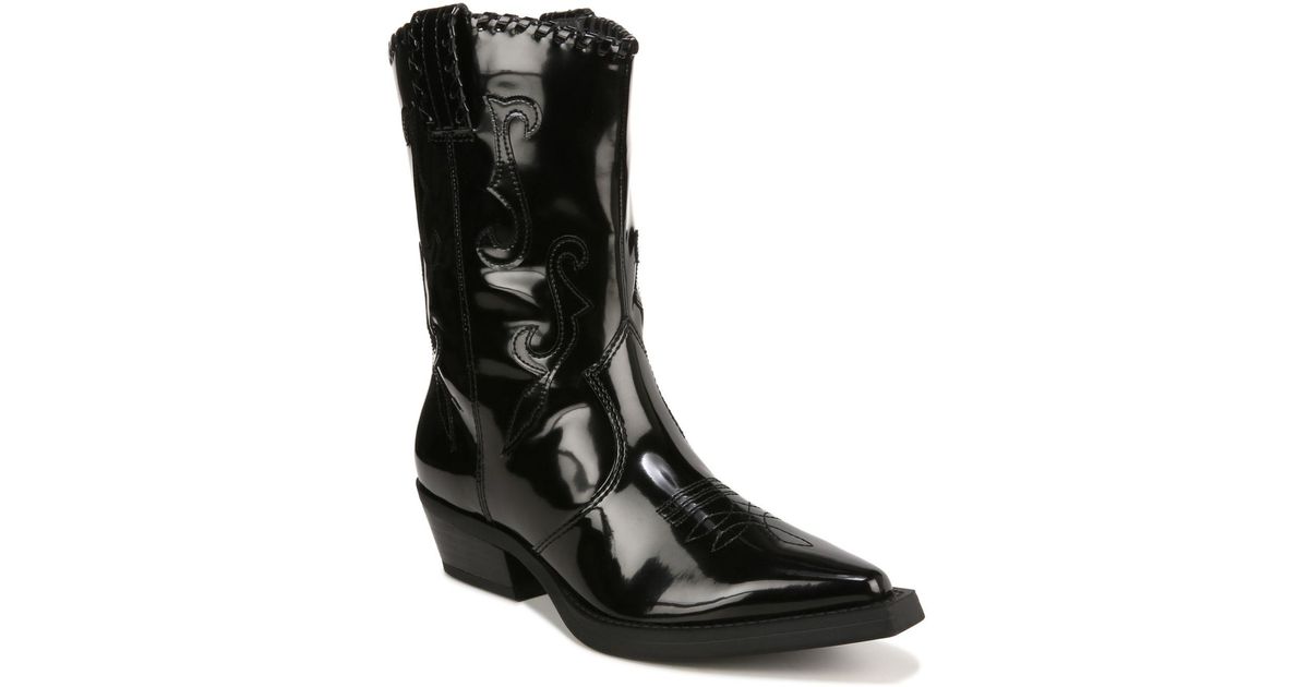 Franco Sarto Lance 2 Western Boots in Black | Lyst