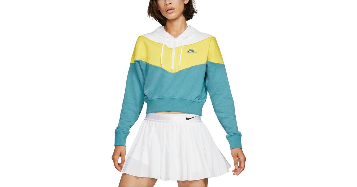 nike heritage half zip hoodie