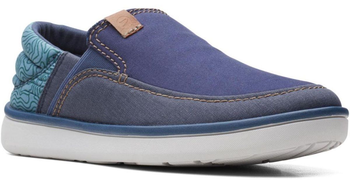 Clarks Cantal Easy Slip On Shoes in Blue for Men Lyst