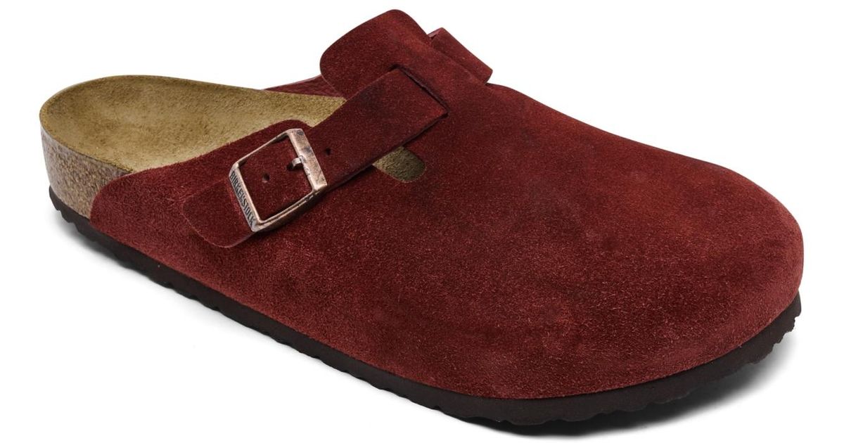Birkenstock Boston Suede Leather Birko-flor Clogs From Finish Line in ...